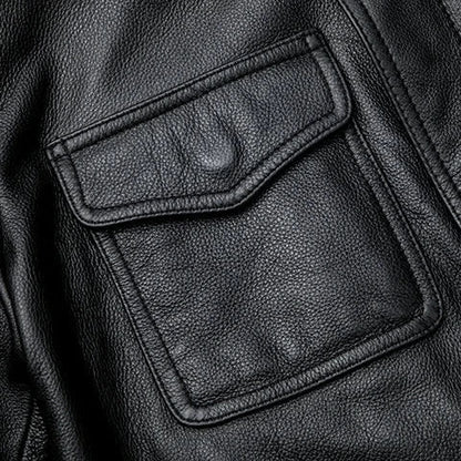 Hunter™ - Jaqueta de couro vegana vintage