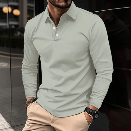 Ethan™ - Polo casual de manga comprida