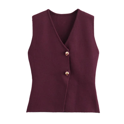 Peyton™ - Conjunto elegante de colete e saia de malha de 2 peças