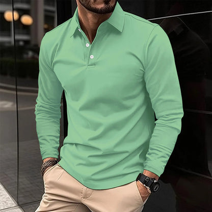 Ethan™ - Polo casual de manga comprida