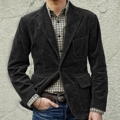 Logan™ - Blazer Vintage Confortável de Veludo Cotelê