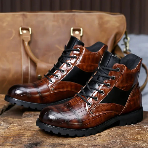 Isaac™ – Stilvolle Chelsea-Stiefel aus Krokodilleder