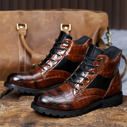 Isaac™ – Stilvolle Chelsea-Stiefel aus Krokodilleder