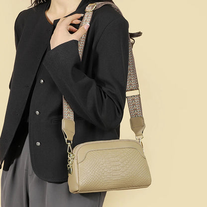 Olivia™ Elegant Allure | Bolsa tiracolo mini com padrão crocodilo