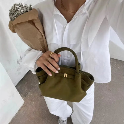 Riley™ - Bolsa de axila em camurça de couro micro
