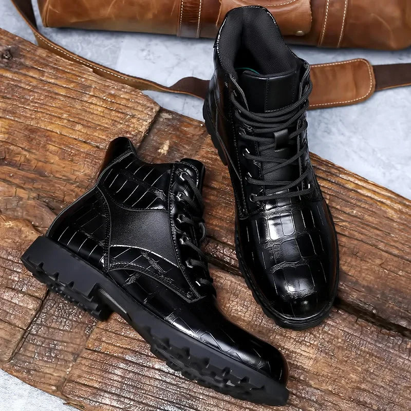 Isaac™ – Stilvolle Chelsea-Stiefel aus Krokodilleder
