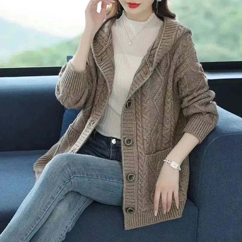 Lina™ - Cardigan Elegante com Ponto Diamante