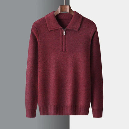 Isaac™ – Weicher, warmer Kaschmirpullover mit Viertelreißverschluss