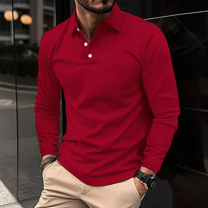 Ethan™ - Polo casual de manga comprida