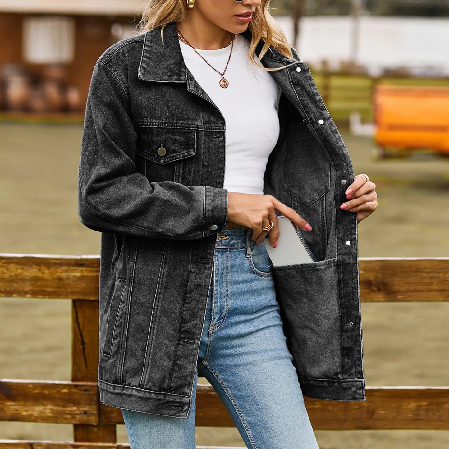 Mia™ – Klassisch elegante Country-Jeansjacke