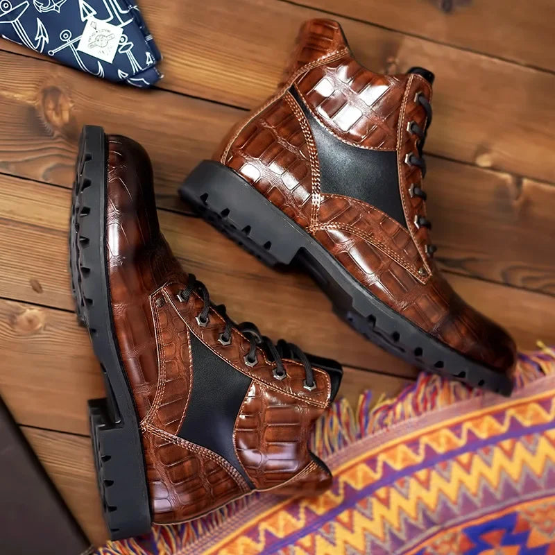 Isaac™ – Stilvolle Chelsea-Stiefel aus Krokodilleder