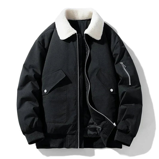 Liam™ - Jaqueta bomber estilosa com gola de lã