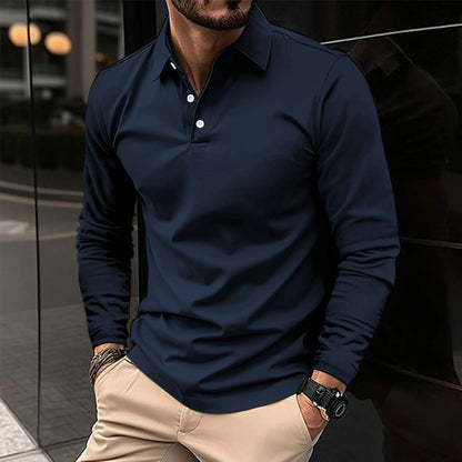 Ethan™ - Polo casual de manga comprida