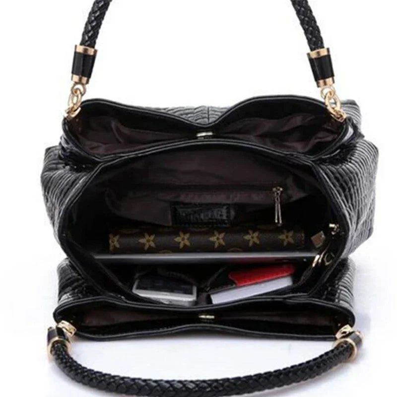 Isabella™ Elegância duradoura | Bolsa estilosa com padrão crocodilo 