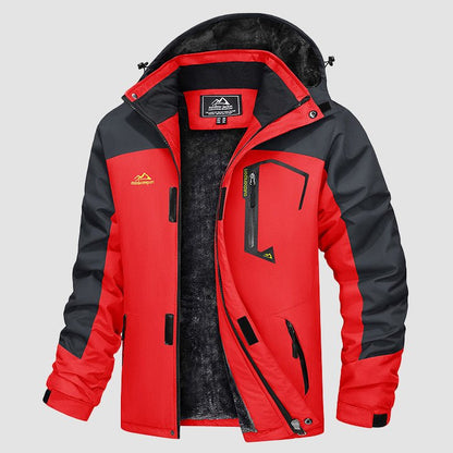 Men's Winter Jacket Water Repellent Ski Snow Jacket Warm Fleece Coat