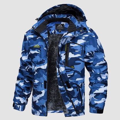 Men's Winter Jacket Water Repellent Ski Snow Jacket Warm Fleece Coat