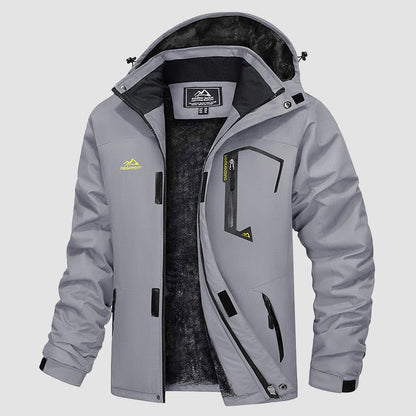 Men's Winter Jacket Water Repellent Ski Snow Jacket Warm Fleece Coat