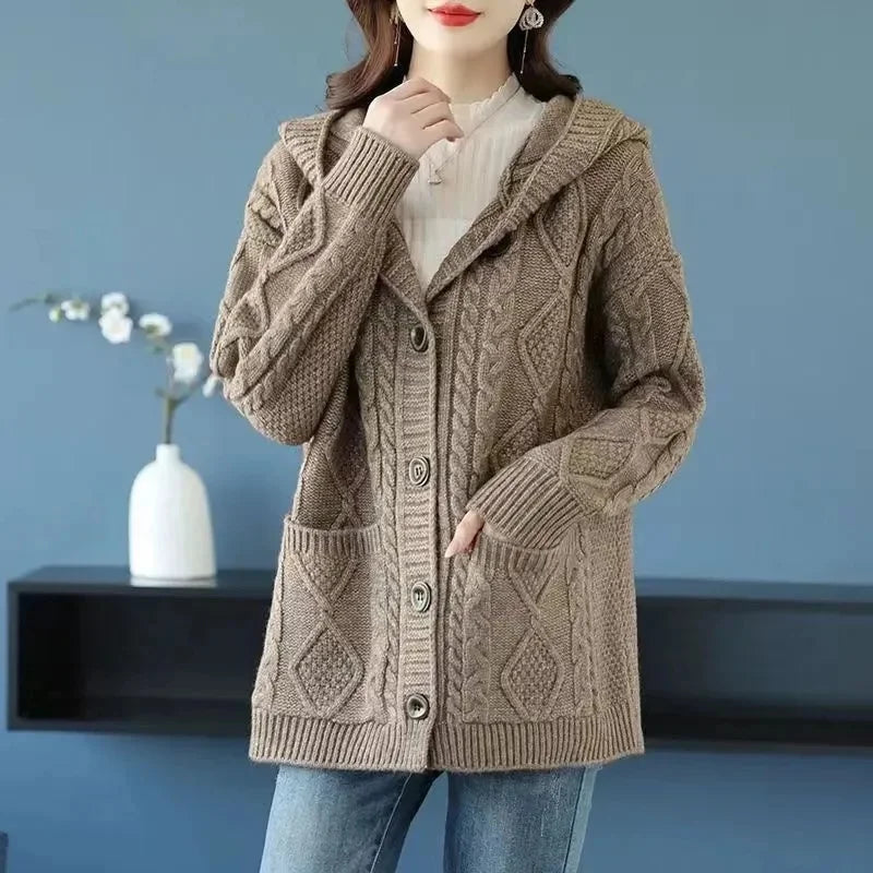 Lina™ - Cardigan Elegante com Ponto Diamante
