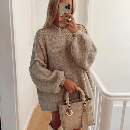 Manon | Lässiger Strickpullover mit halbhohem Kragen