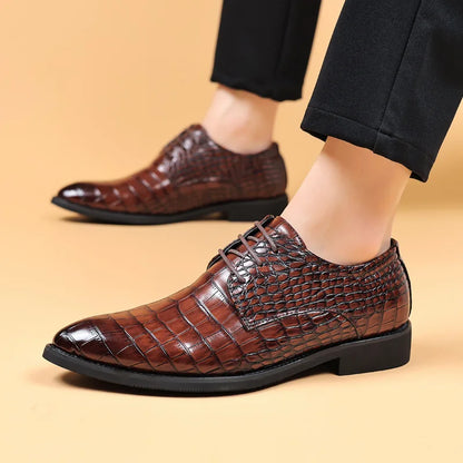 Lucas™ – Stilvolle Schuhe aus veganem Leder mit Krokodilmuster
