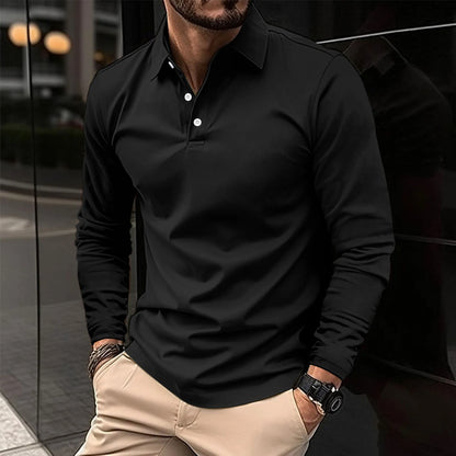 Ethan™ - Polo casual de manga comprida