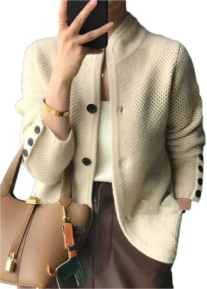 Alissa™ Stilvolle, kuschelige Strickjacke 