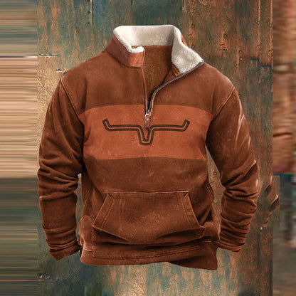 James™ - Bequemer Vintage-Pullover mit Reißverschluss 