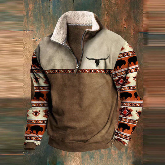 James™ - Bequemer Vintage-Pullover mit Reißverschluss 
