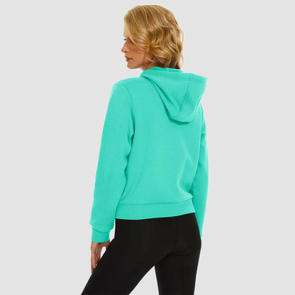 Moletom feminino com capuz, jaqueta bomber feminina, forro de lã, top curto, zíper completo, moletom com capuz para o inverno