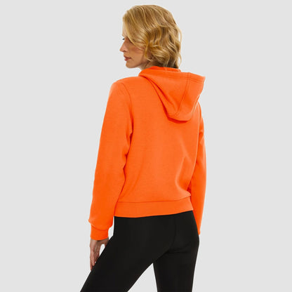 Moletom feminino com capuz, jaqueta bomber feminina, forro de lã, top curto, zíper completo, moletom com capuz para o inverno