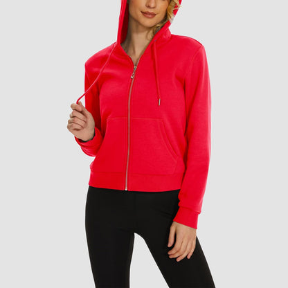 Moletom feminino com capuz, jaqueta bomber feminina, forro de lã, top curto, zíper completo, moletom com capuz para o inverno
