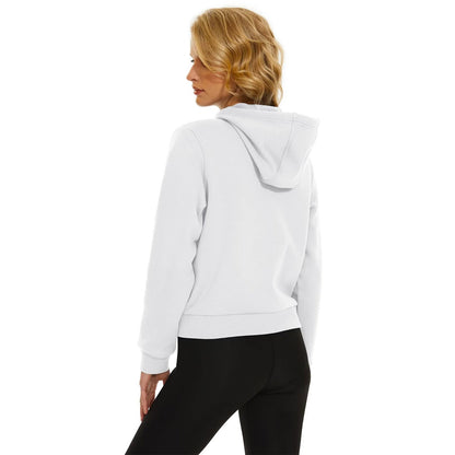 Moletom feminino com capuz, jaqueta bomber feminina, forro de lã, top curto, zíper completo, moletom com capuz para o inverno