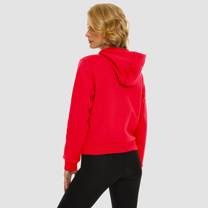 Moletom feminino com capuz, jaqueta bomber feminina, forro de lã, top curto, zíper completo, moletom com capuz para o inverno