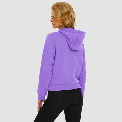 Moletom feminino com capuz, jaqueta bomber feminina, forro de lã, top curto, zíper completo, moletom com capuz para o inverno