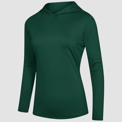 Women's Mint Hoodie Shirts UPF 50+ Sun Protection Long Sleeve UV Shirt Fishing Hiking Athletic Shirts with Thumb Hole