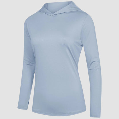 Women's Mint Hoodie Shirts UPF 50+ Sun Protection Long Sleeve UV Shirt Fishing Hiking Athletic Shirts with Thumb Hole