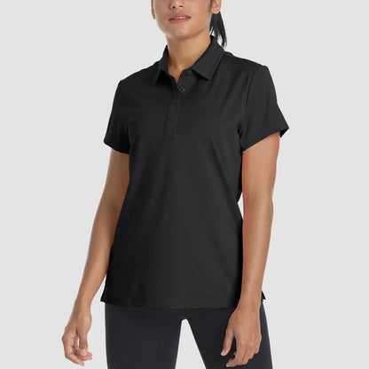 Women's Polo Shirts 4 Buttons Casual T-Shirts Quick Dry Short Sleeve Golf Shirt