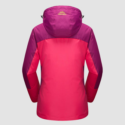 Women's Waterproof 3-in-1 Ski Jacket - Winter Snow Coat with Fleece Liner