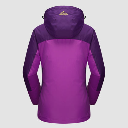 Women's Waterproof 3-in-1 Ski Jacket - Winter Snow Coat with Fleece Liner