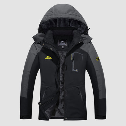 Women's Water-Resistant Fleece Ski Jacket with 4 Pockets - Warm Parka
