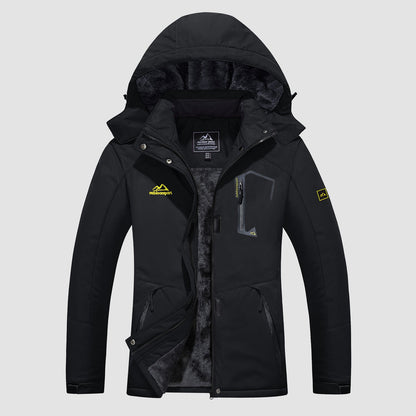 Women's Water-Resistant Fleece Ski Jacket with 4 Pockets - Warm Parka