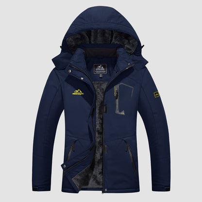 Women's Water-Resistant Fleece Ski Jacket with 4 Pockets - Warm Parka