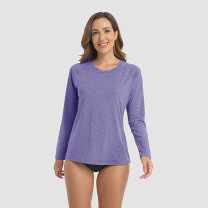 Women's UPF 50+ Sun Protection Shirts Long Sleeve Shirts for Hiking Fishing Workout Rash Guard
