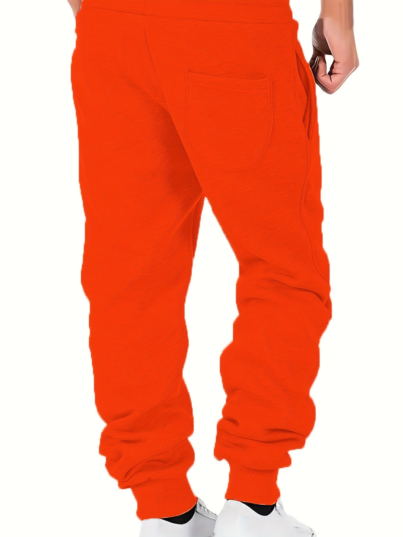 Calças de moletom masculinas com cordão, calças de moletom casuais com bolsos