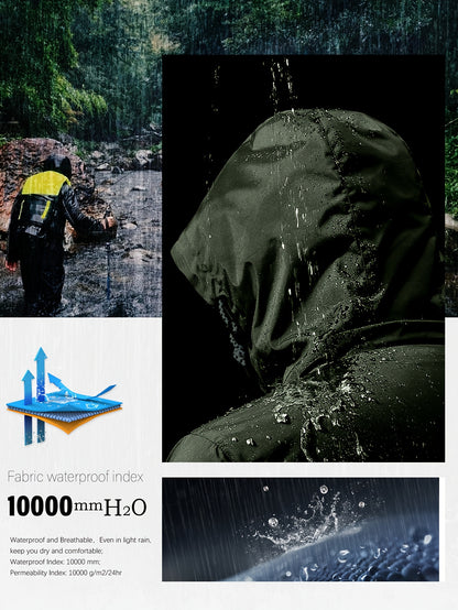 Rain Jacket Women'S Waterproof Hood Transition Jacket Long with Breathable Lining Trench Coat Windbreaker
