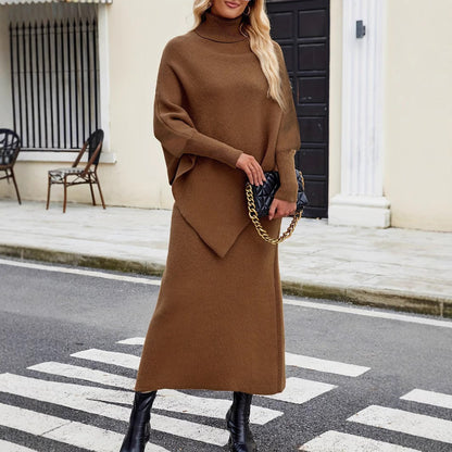 Scarlett™ – Stilvolles Set aus Rollkragenpullover und Rock