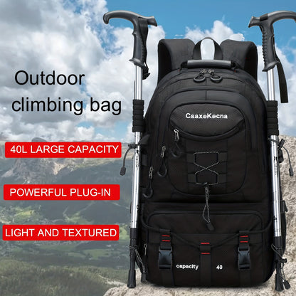 CASAKEMCA 10.57gal Lightweight Nylon Travel Backpack with USB Charging Port - Waterproof, Adjustable Straps, Multiple Compartments, Ideal for Hiking & Camping - Perfect Gift for Men & Women, Backpack for Travel