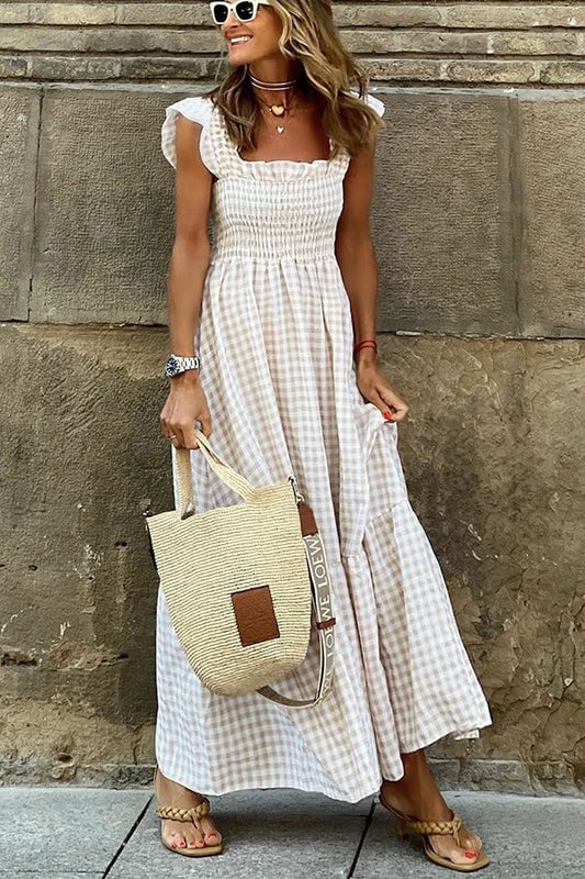 Lily™ - Vestido longo xadrez estiloso