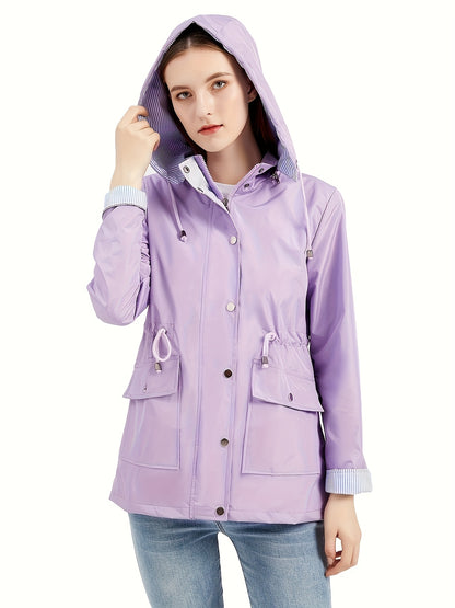 2025 New Autumn And Winter Detachable Hooded Trench Coat for Women, Plus Size Stylish Casual Outdoor Raincoat.