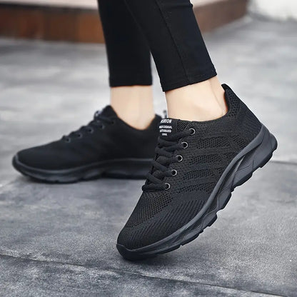 Gewebte Sneakers für Damen – leichte Laufschuhe zum Schnüren